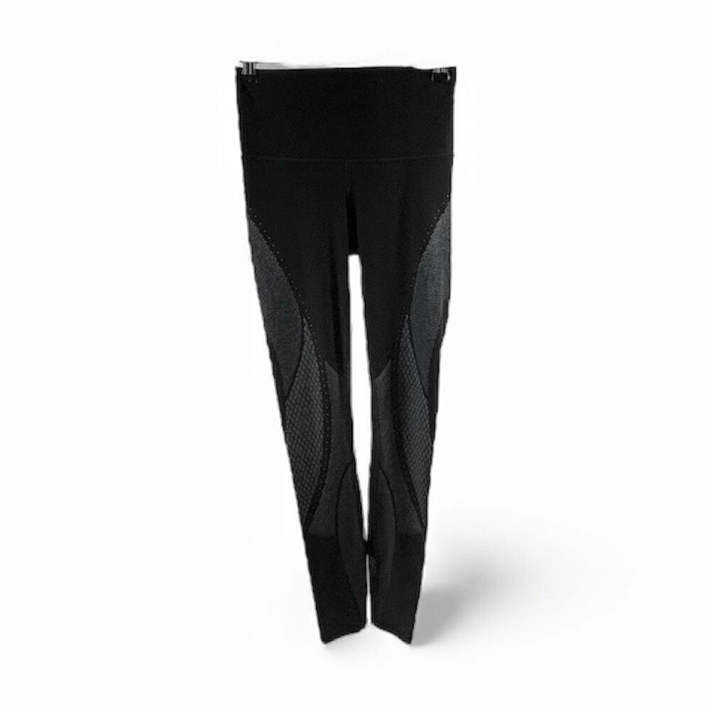 Lululemon Mapped Out High Rise Tight Black Glacier Gray Size 6